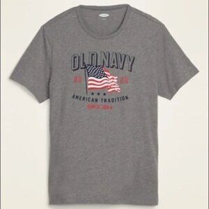 Old Navy 2020 U.S. Flag Graphic Tee GREY NWT Medium
